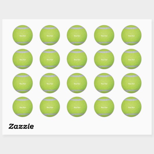 Aangepaste Tennis Ball Ronde Sticker (Vel)