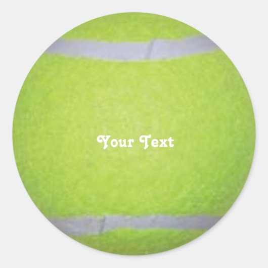 Aangepaste Tennis Ball Ronde Sticker (Voorkant)