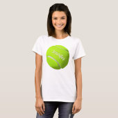 Aangepaste Tennis Ball T-shirt (Voorkant volledig)