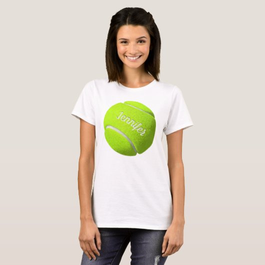 Aangepaste Tennis Ball T-shirt (Voorkant volledig)