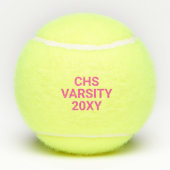Aangepaste Tennis Balls met persoonlijke naam roze Tennisballen (Achterkant)