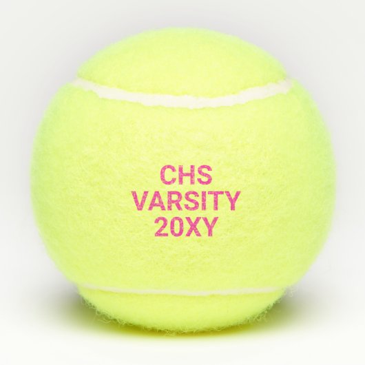 Aangepaste Tennis Balls met persoonlijke naam roze Tennisballen (Achterkant)