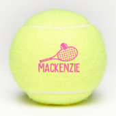 Aangepaste Tennis Balls met persoonlijke naam roze Tennisballen (Voorkant)