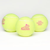 Aangepaste Tennis Balls met persoonlijke naam roze Tennisballen (Multi)
