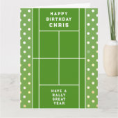 Aangepaste Tennis Birthday Kaart (Voorkant)