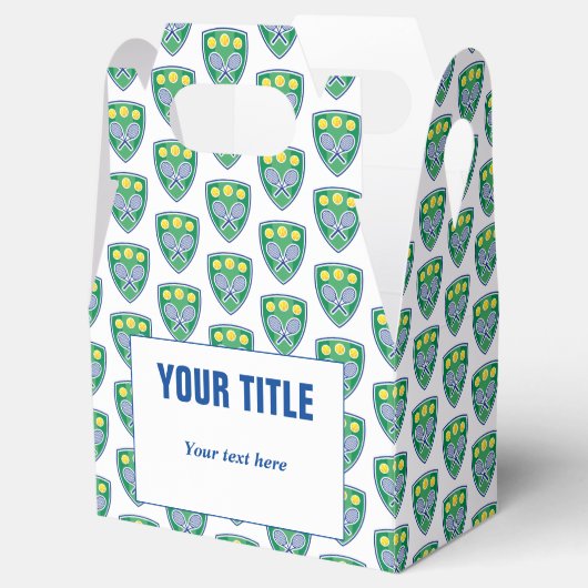 Aangepaste tennis Birthday party-promotievak met l Bedankdoosjes (Geopend)