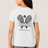 Aangepaste Tennis Club Naam Team Spelers Matching Tri-Blend Shirt (Achterkant)