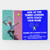 Aangepaste Tennis Coach Coaching Klasse Lessen Bla Spandoek (Horizontaal)