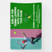Aangepaste Tennis Coach Coaching Klasse Lessen Gro Spandoek (Verticaal)