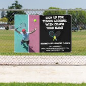 Aangepaste Tennis Coach Coaching Klasse Lessen Zwa Spandoek (Insitu)