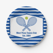 Aangepaste Tennis Country Club Blauw Gestreept
