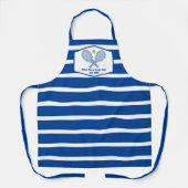 Aangepaste Tennis Country Club Blauw Gestreept Schort (Voorkant)