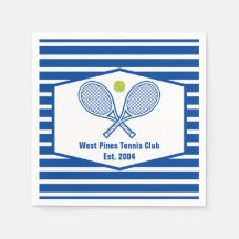 Aangepaste Tennis Country Club Blauw Gestreept