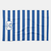 Aangepaste Tennis Country Club Blauw Gestreept Theedoek (Horizontaal)