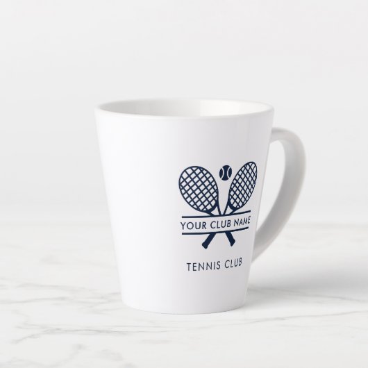 Aangepaste Tennis Country Club Naam Team Swag Latte Mok (Rechterhoek)