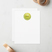 Aangepaste Tennis-flatbriefkaart Notitiekaartje (Voorkant / Achterkant in situ)