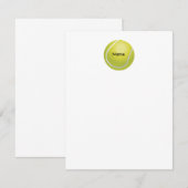 Aangepaste Tennis-flatbriefkaart Notitiekaartje (Voorkant / Achterkant)