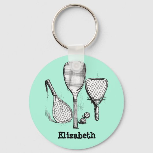  aangepaste tennis Freak-Sleutelhanger Sleutelhanger (Voorkant)