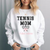 Aangepaste Tennis Mam met Roze Bow & Rackets Trui