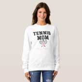 Aangepaste Tennis Moeder met Roze Strik & Rackets Trui (Voorkant volledig)