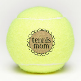 Aangepaste TENNIS MOM Scalloped Edge Tennisballen