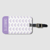 Aangepaste Tennis Patroon Aangepaste naam Tennis Bagagelabel (Voorkant (horizontaal))