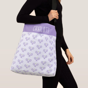 Aangepaste Tennis Patroon Aangepaste naam Tennis Crossbody Tas