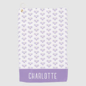 Aangepaste Tennis Patroon Aangepaste naam Tennis Golfhanddoek (Voorkant)