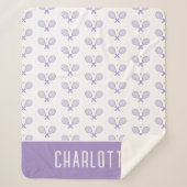 Aangepaste Tennis Patroon Aangepaste naam Tennis Sherpa Deken (Voorkant)