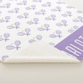 Aangepaste Tennis Patroon Aangepaste naam Tennis Sherpa Deken (3/4)