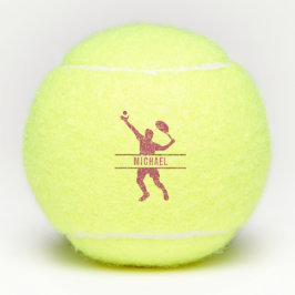 Aangepaste Tennis Player Aangepaste roze naam Tennisballen