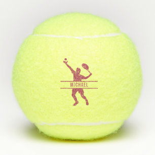 Aangepaste Tennis Player Aangepaste roze naam Tennisballen