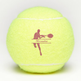 Aangepaste Tennis Player Aangepaste roze naam Tennisballen