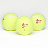 Aangepaste Tennis Player Aangepaste roze naam Tennisballen (Multi)