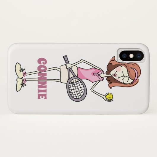 Aangepaste Tennis Player Case-Mate iPhone Case (Achterkant (horizontaal))