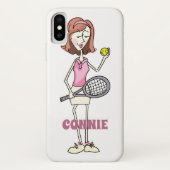 Aangepaste Tennis Player Case-Mate iPhone Case (Achterkant)