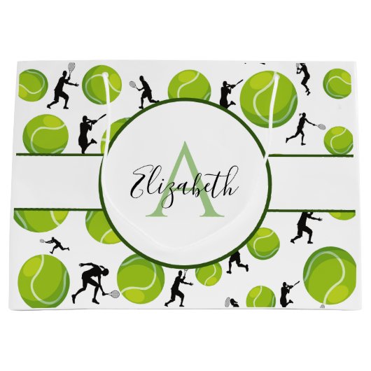 Aangepaste Tennis Player-coach Jouw naam toevoegen Groot Cadeauzakje (Voorkant)