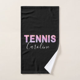 Aangepaste Tennis Player Girl Custom Name Cute Handdoek
