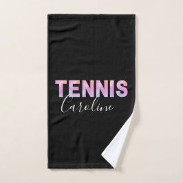 Aangepaste Tennis Player Girl Custom Name Cute Handdoek