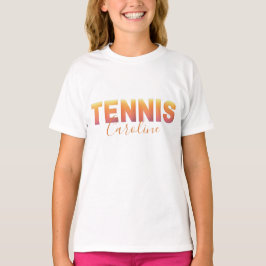 Aangepaste tennis Player Girl-naamgroep T-shirt