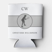 Aangepaste Tennis Player Tennis Girl Cadeaucode Blikjeskoeler (Voorkant)