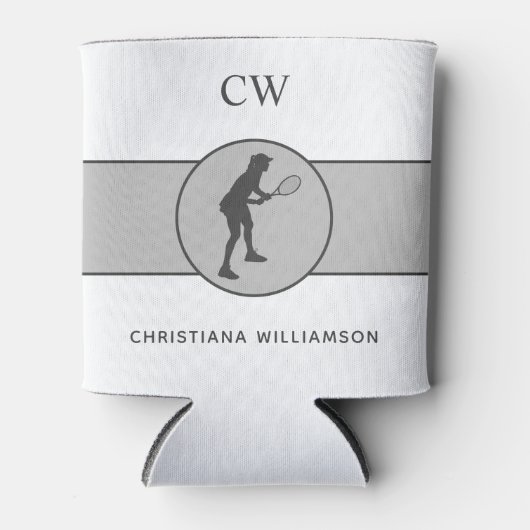 Aangepaste Tennis Player Tennis Girl Cadeaucode Blikjeskoeler (Voorkant)