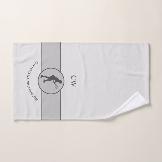 Aangepaste Tennis Player Tennis Girl Cadeaucode Handdoek (Handdoek)