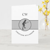 Aangepaste Tennis Player Tennis Girl Cadeaucode Kaart (Gele Bloem)