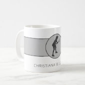 Aangepaste Tennis Player Tennis Girl Cadeaucode Koffiemok (Voorkant links)