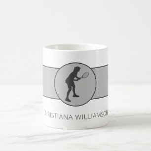 Aangepaste Tennis Player Tennis Girl Cadeaucode Koffiemok