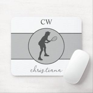 Aangepaste Tennis Player Tennis Girl Cadeaucode Muismat
