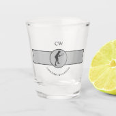 Aangepaste Tennis Player Tennis Girl Cadeaucode Shot Glas (Voorkant)
