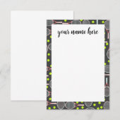 Aangepaste Tennis Racket-notiecards Bedankkaart (Voorkant / Achterkant)