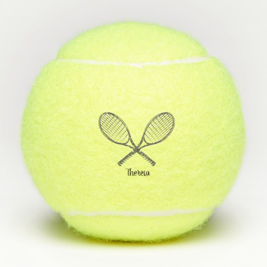 Aangepaste Tennis Rackets Tennis Balls Tennisballen (Voorkant)